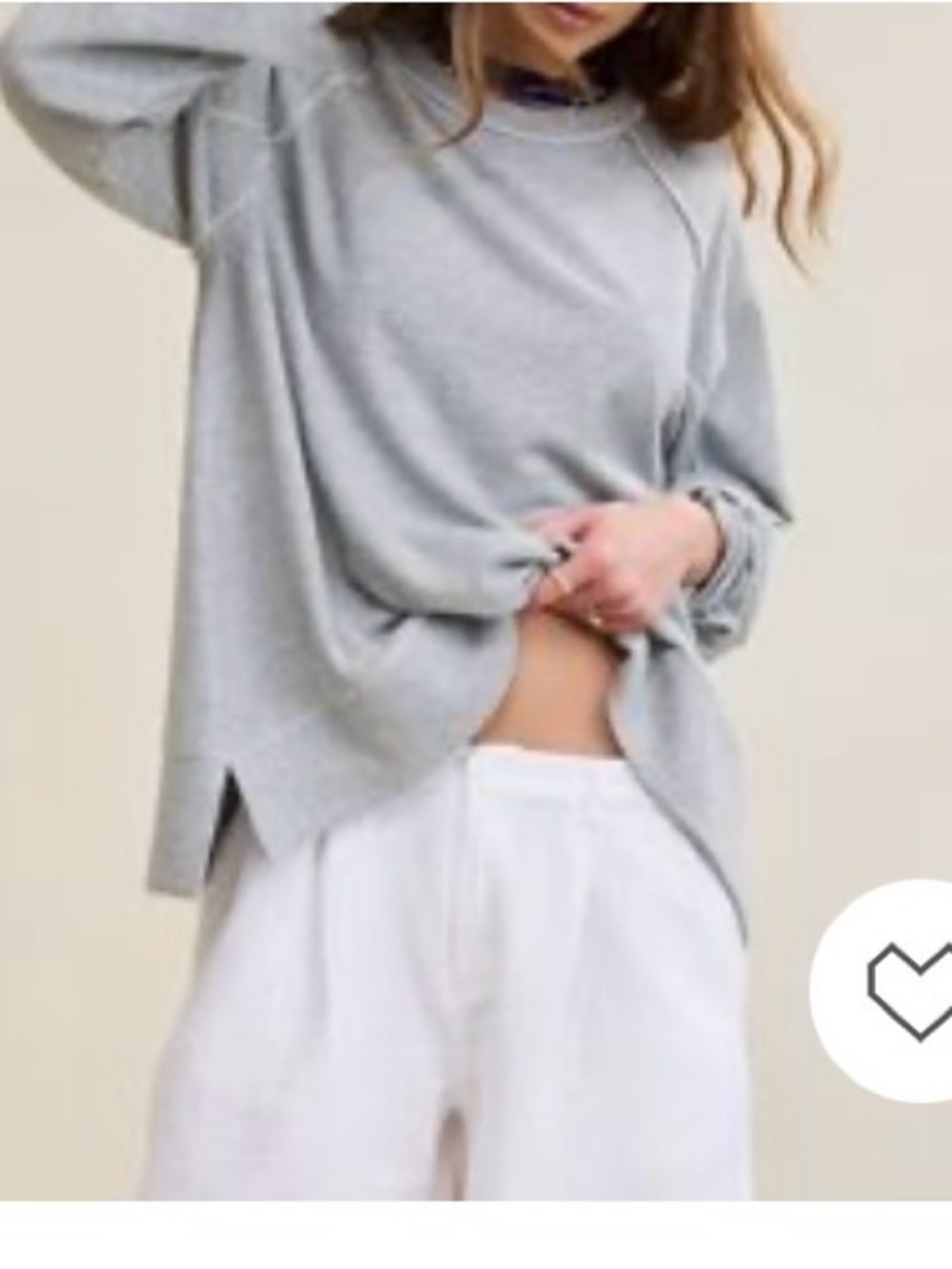 Aerie Heather Gray Oversized Raw Seam Pullover Sweatshirt
Size Large